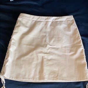 Fashion Nova Women’s Tan/Beige “She A Grown Woman Mini Skirt”